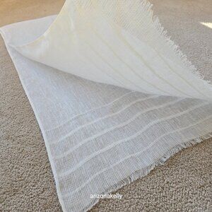 NWT White Linen Scarf Fab India